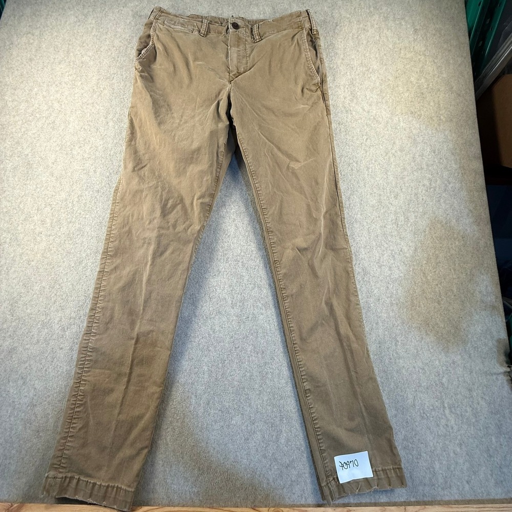 American Eagle Outfitters Mens Slim Straight Khaki Chino Pants Tan 32x34